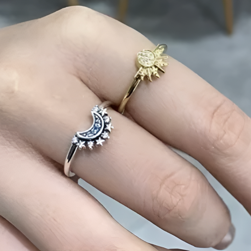 Anillo Sol y Luna | La Unión Perfecta de Dos Fuerzas Complementarias