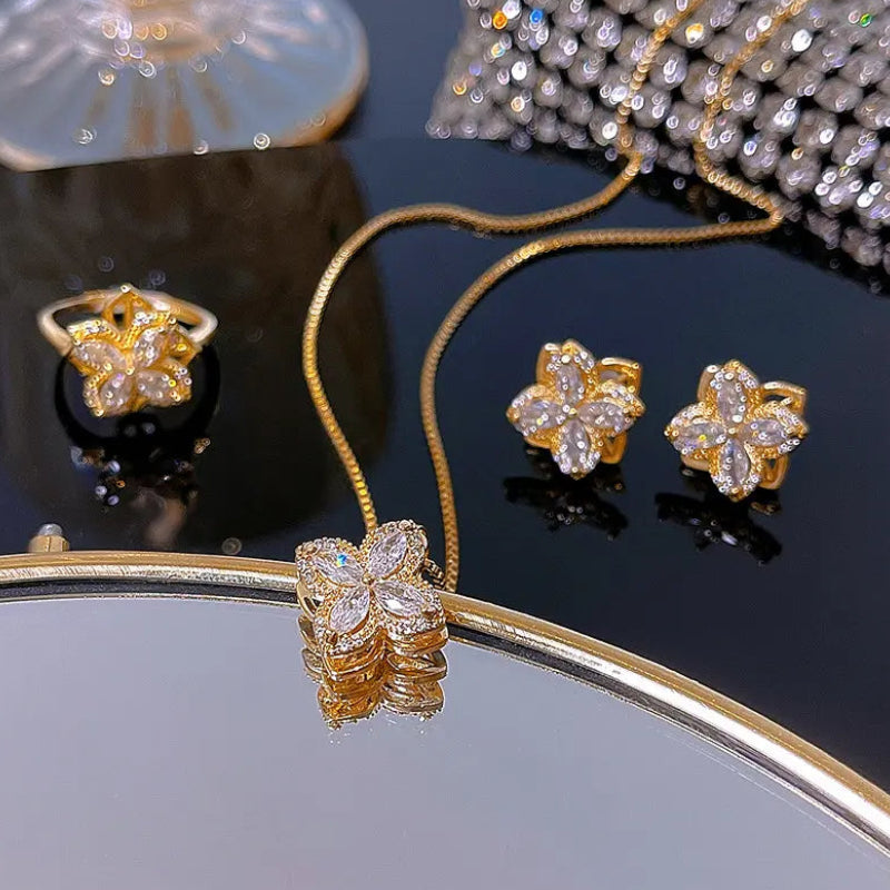 Collar Flor Giratoria | Símbolo de Fuerza, Salud y Prosperidad