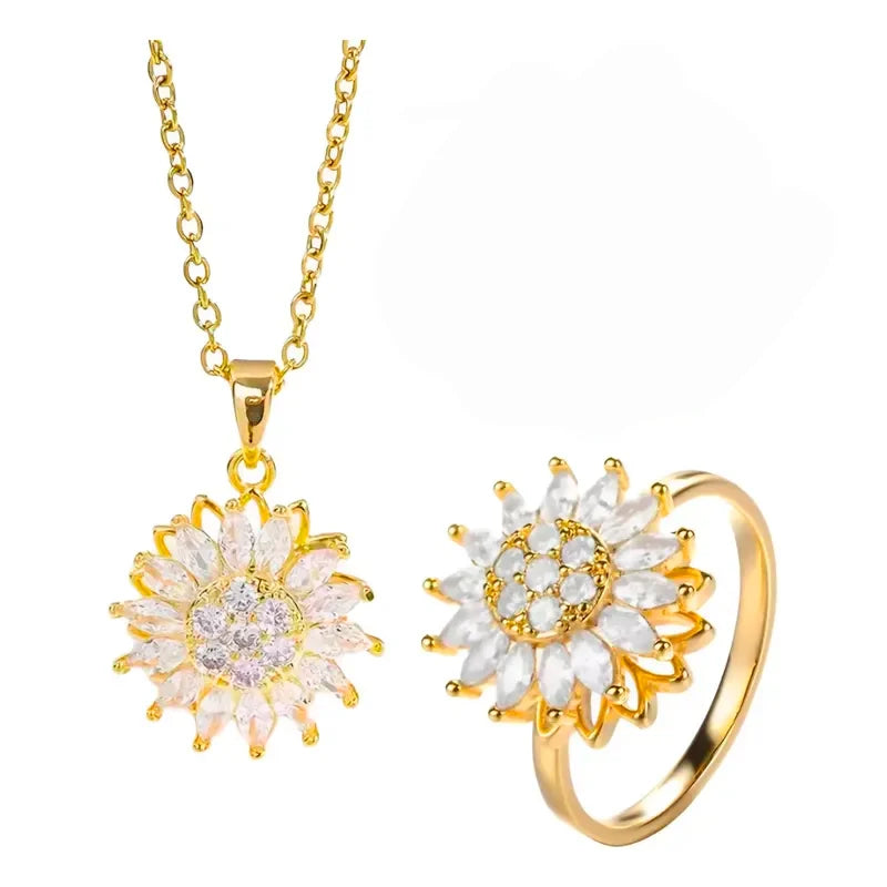 Set Girasol de Lujo | Collar y Anillo